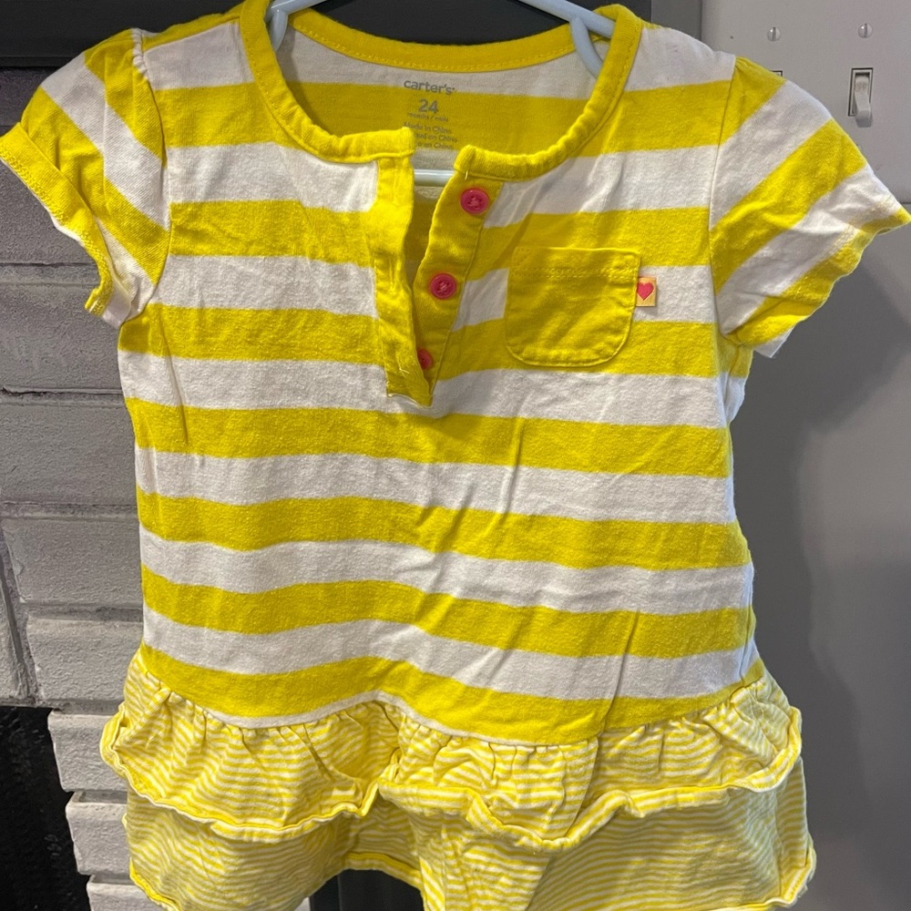 Carter's Yellow and White Striped Kids